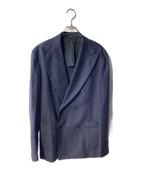 TAGLIATORE（タリアトーレ）TAGLIATORE (タリアトーレ) VESUVIO ウールホップサック ダブルジャケット ネイビー サイズ: 52/7Rの古着・服飾アイテム