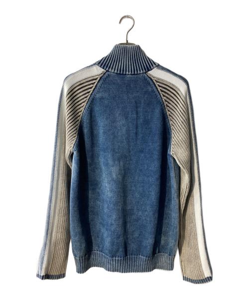 DIESEL（ディーゼル）DIESEL (ディーゼル) ジップアップニット ブルー サイズ:Mの古着・服飾アイテム
