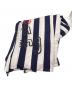 COMME des GARCONS（コムデギャルソン）の古着「Live Free With Strong Will BORDER STOLE」｜ホワイト×ネイビー