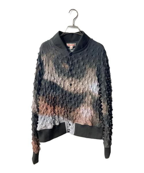 masu（エムエーエスユー）MASU (エムエーエスユー) SPIKY VARSITY JACKET ポップコーン スパイキージャケット ブラック サイズ:48の古着・服飾アイテム