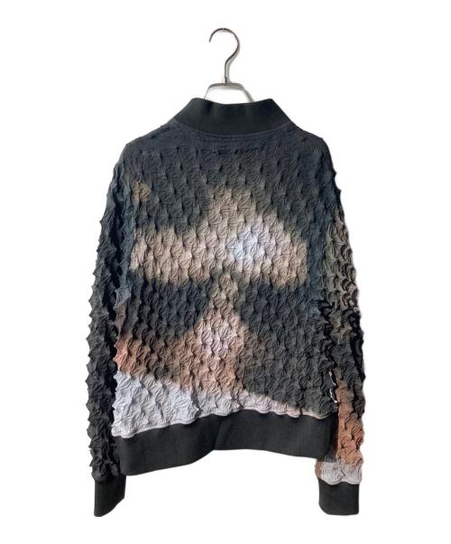 masu（エムエーエスユー）MASU (エムエーエスユー) SPIKY VARSITY JACKET ポップコーン スパイキージャケット ブラック サイズ:48の古着・服飾アイテム