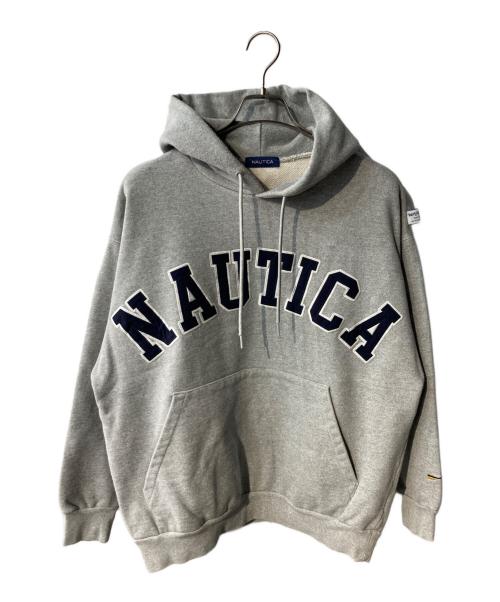 NAUTICA（ノーティカ）NAUTICA (ノーティカ) アーチロゴプルオーバーパーカー グレー サイズ:Sの古着・服飾アイテム