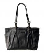 COACHコーチ）の古着「レザートートバッグ」｜ブラック