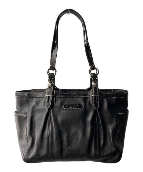 COACH（コーチ）COACH (コーチ) レザートートバッグ ブラックの古着・服飾アイテム