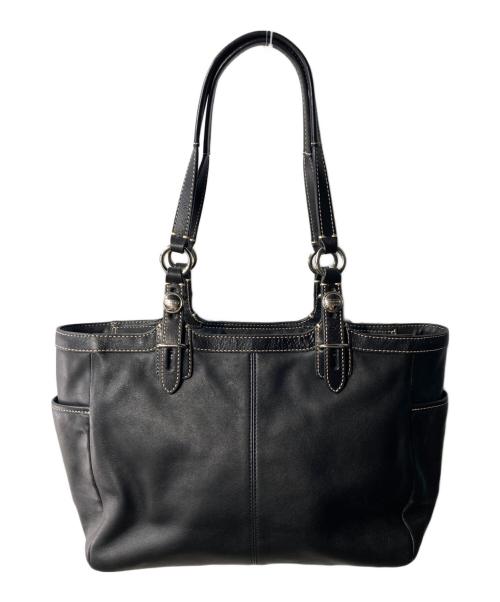 COACH（コーチ）COACH (コーチ) レザートートバッグ ブラックの古着・服飾アイテム