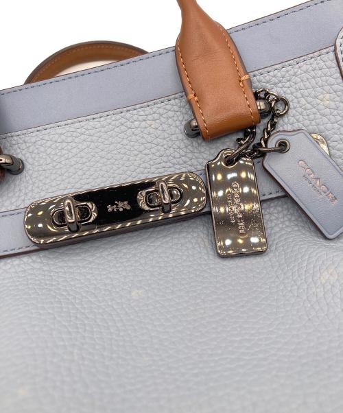 COACH（コーチ）COACH (コーチ) スワッガー27/2WAYショルダーバッグ ブルー×イエローの古着・服飾アイテム