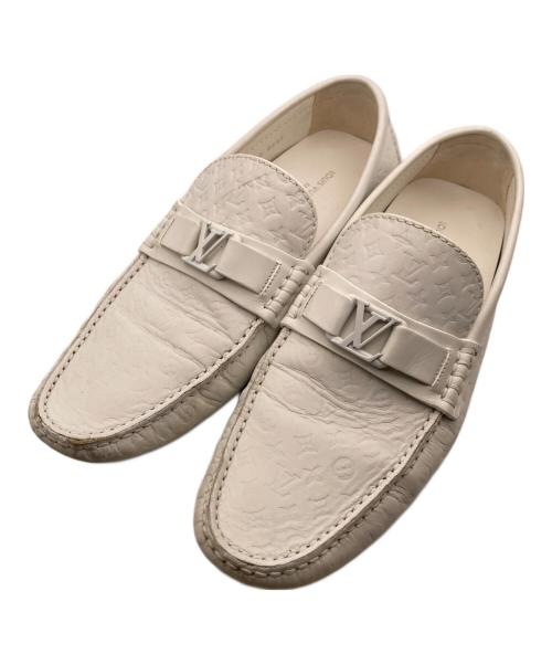 LOUIS VUITTON（ルイ ヴィトン）LOUIS VUITTON (ルイ ヴィトン) ホッケンハイムモカシン ドライビングシューズ ホワイト サイズ:8の古着・服飾アイテム