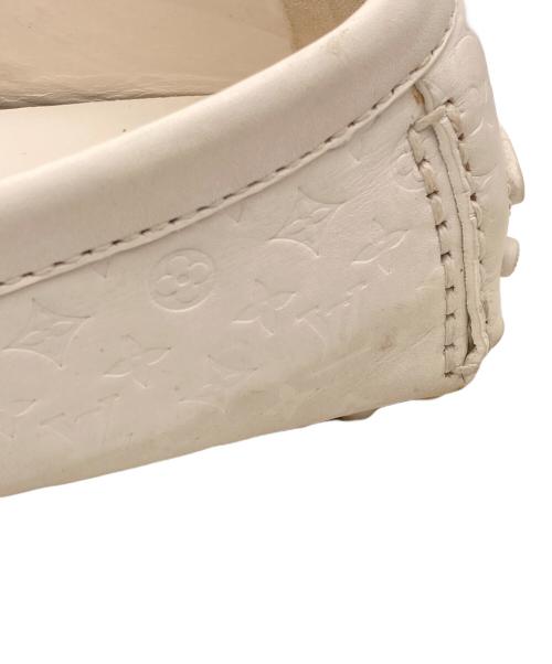 LOUIS VUITTON（ルイ ヴィトン）LOUIS VUITTON (ルイ ヴィトン) ホッケンハイムモカシン ドライビングシューズ ホワイト サイズ:8の古着・服飾アイテム