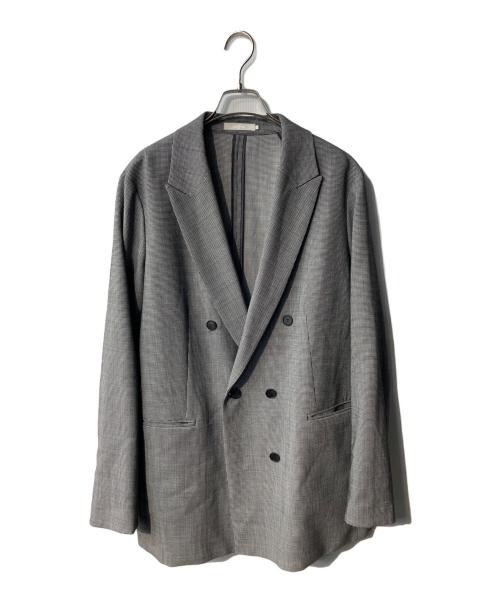 icB（アイシービー）icB (アイシービー) ミックスブッチャー ダブルブレストジャケット グレー サイズ:48の古着・服飾アイテム
