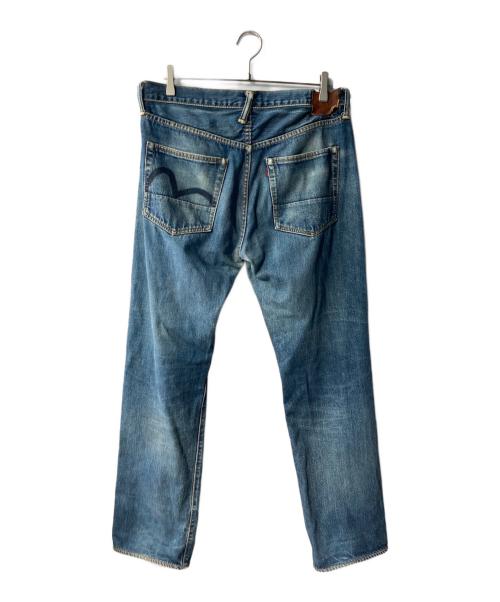 EVISU（エヴィス）EVISU (エヴィス) カモメプリントボタンフライデニムパンツ インディゴ サイズ:W84の古着・服飾アイテム