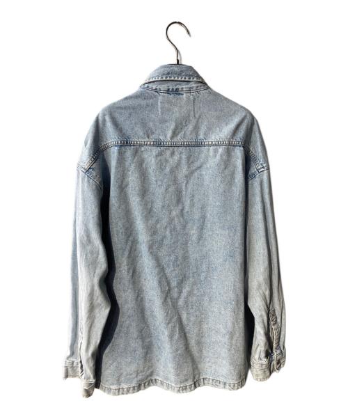 Calvin Klein Jeans（カルバンクラインジーンズ）Calvin Klein Jeans (カルバンクラインジーンズ) オーバーサイズ リニア シャツジャケット ブルー サイズ:Mの古着・服飾アイテム