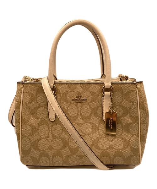 COACH（コーチ）COACH (コーチ) 2WAYシグネチャーショルダーバッグ ベージュの古着・服飾アイテム