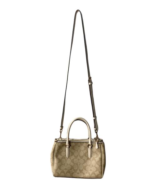 COACH（コーチ）COACH (コーチ) 2WAYシグネチャーショルダーバッグ ベージュの古着・服飾アイテム
