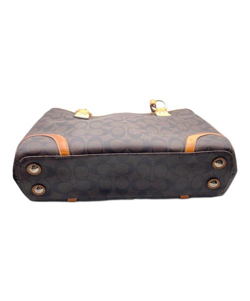 COACH（コーチ）COACH (コーチ) ヘリテージ シグネチャー トートバッグ/ハンドバッグ ブラウンの古着・服飾アイテム