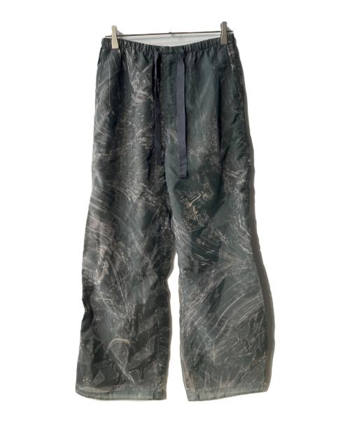 masu（エムエーエスユー）masu (エムエーエスユー) MARBLE BANDANA EASY PANTS グリーン サイズ:44の古着・服飾アイテム
