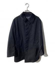 COMME des GARCONS HOMME（コムデギャルソン オム）の古着「製品染め ミドルステンカラーコート」｜ブラック