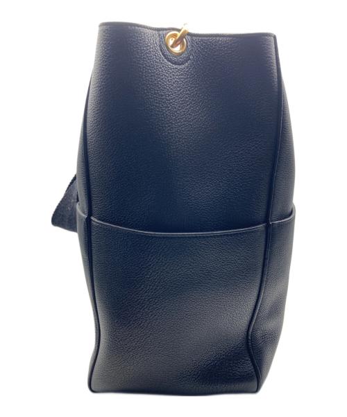 CELINE（セリーヌ）CELINE (セリーヌ) レザーショルダーバッグ ブラックの古着・服飾アイテム
