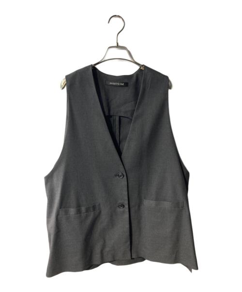 mizuiro-ind（ミズイロインド）mizuiro-ind (ミズイロインド) ディープVネックワイドベスト グレー サイズ:FREEの古着・服飾アイテム