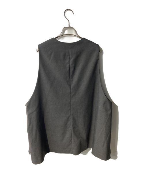 mizuiro-ind（ミズイロインド）mizuiro-ind (ミズイロインド) ディープVネックワイドベスト グレー サイズ:FREEの古着・服飾アイテム