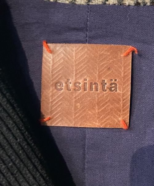 etsinta（エシンタ）etsinta (エシンタ) ツイードリメイクジャケット ブラック サイズ:ONEの古着・服飾アイテム