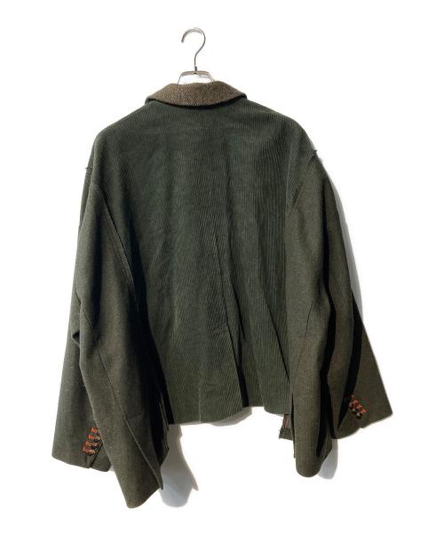 etsinta（エシンタ）etsinta (エシンタ) ツイードリメイクジャケット グリーン サイズ:ONEの古着・服飾アイテム