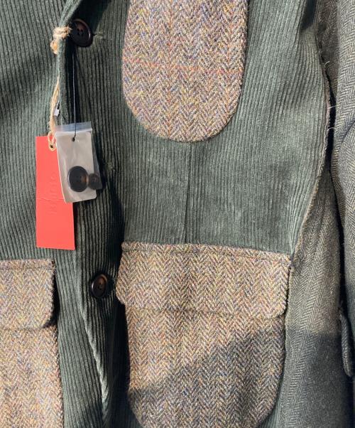 etsinta（エシンタ）etsinta (エシンタ) ツイードリメイクジャケット グリーン サイズ:ONEの古着・服飾アイテム