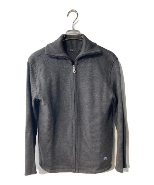 BURBERRY BLACK LABEL（バーバリーブラックレーベル）BURBERRY BLACK LABEL (バーバリーブラックレーベル) ニットジャケット グレー サイズ:2の古着・服飾アイテム