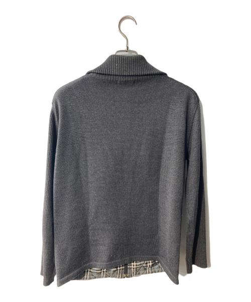 BURBERRY BLACK LABEL（バーバリーブラックレーベル）BURBERRY BLACK LABEL (バーバリーブラックレーベル) ニットジャケット グレー サイズ:2の古着・服飾アイテム