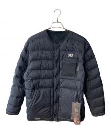 WIND AND SEA×ALLIED FEATHER + DOWN（ウィンダンシー×アライドフェザーアンドダウン）の古着「COMFORTABLE DOWN CARDIGAN/ダウンジャケット」｜ネイビー