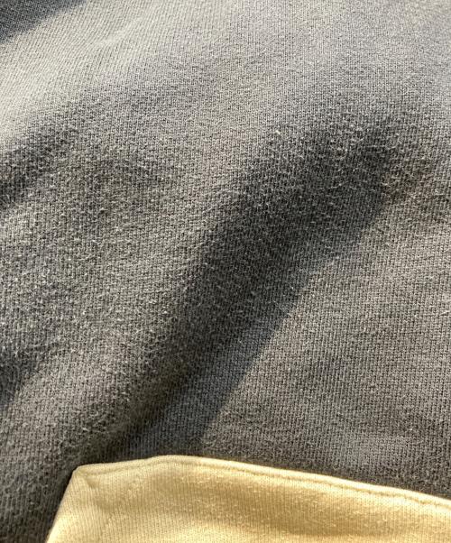 STONE ISLAND（ストーンアイランド）STONE ISLAND (ストーンアイランド) MARINA コットンスウェットバイカラーフーディ ネイビー×ベージュ サイズ:Lの古着・服飾アイテム