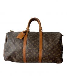 LOUIS VUITTON（ルイ ヴィトン）の古着「キーポル50 トラベルバッグ」｜ブラウン