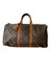 LOUIS VUITTON（ルイ ヴィトン）の古着「キーポル50 トラベルバッグ」｜ブラウン