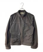 BURBERRY BLACK LABELバーバリーブラックレーベル）の古着「クロップドジップアップジャケット」｜ブラック