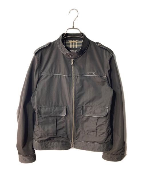 BURBERRY BLACK LABEL（バーバリーブラックレーベル）BURBERRY BLACK LABEL (バーバリーブラックレーベル) クロップドジップアップジャケット ブラック サイズ:Mの古着・服飾アイテム