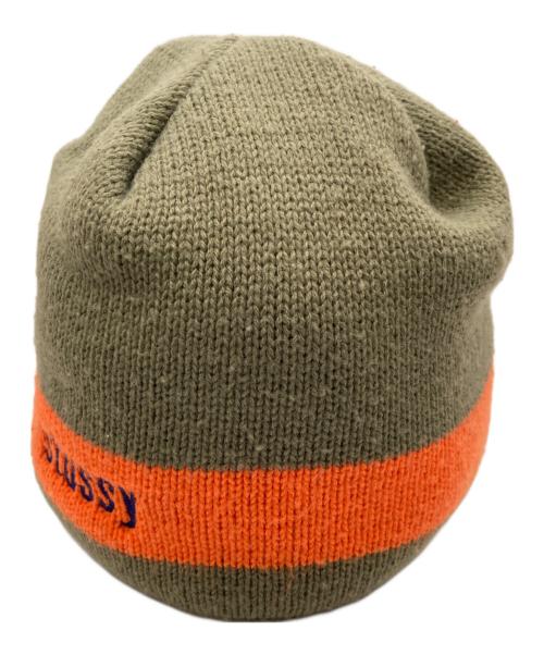 stussy（ステューシー）stussy (ステューシー) オールド ニット帽 ベージュの古着・服飾アイテム