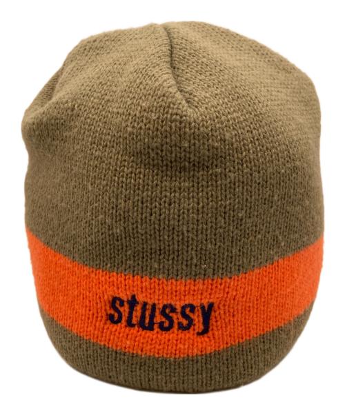 stussy（ステューシー）stussy (ステューシー) オールド ニット帽 ベージュの古着・服飾アイテム