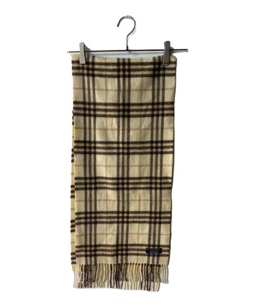 BURBERRY LONDON（バーバリーロンドン）BURBERRY LONDON (バーバリーロンドン) カシミヤチェックマフラー ベージュの古着・服飾アイテム