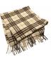 BURBERRY LONDON (バーバリーロンドン) カシミヤチェックマフラー ベージュ：8000円