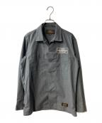 NEIGHBORHOODネイバーフッド）の古着「CLASSIC WORK/EC-SHIRT.LS ワークシャツ」｜グレー
