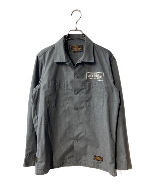 NEIGHBORHOOD（ネイバーフッド）NEIGHBORHOOD (ネイバーフッド) CLASSIC WORK/EC-SHIRT.LS ワークシャツ グレー サイズ:Mの古着・服飾アイテム