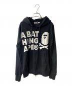 A BATHING APEアベイシングエイプ）の古着「PIRATE STORE ロゴプリントジップパーカー」｜ブラック