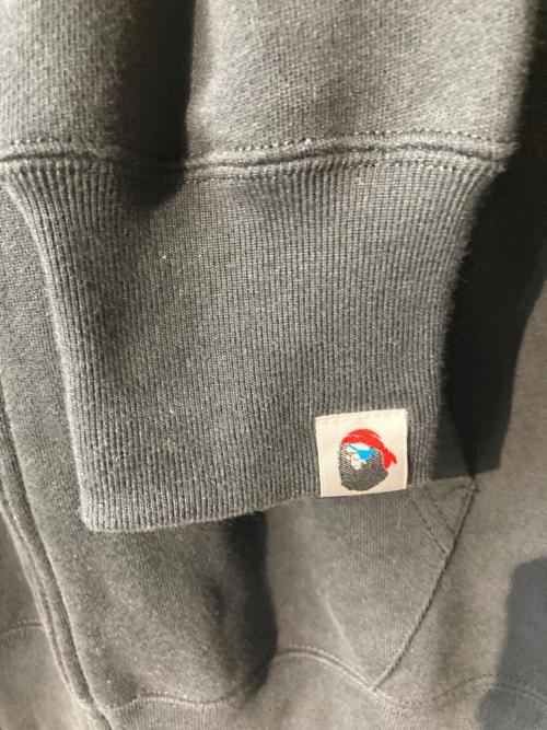 A BATHING APE（アベイシングエイプ）A BATHING APE (アベイシングエイプ) PIRATE STORE ロゴプリントジップパーカー ブラック サイズ:Lの古着・服飾アイテム