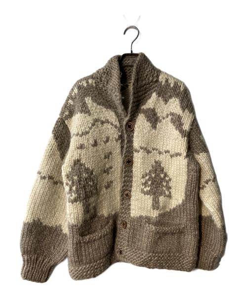 USED（USED）USED (USED) ノルディック柄カーディガン ホワイト×ベージュ サイズ:ｻｲｽﾞ表記なしの古着・服飾アイテム