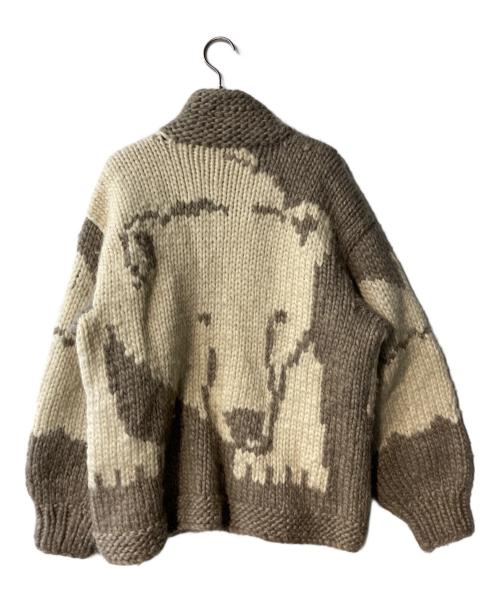 USED（USED）USED (USED) ノルディック柄カーディガン ホワイト×ベージュ サイズ:ｻｲｽﾞ表記なしの古着・服飾アイテム