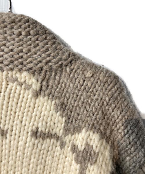 USED（USED）USED (USED) ノルディック柄カーディガン ホワイト×ベージュ サイズ:ｻｲｽﾞ表記なしの古着・服飾アイテム