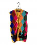 COMME des GARCONS HOMME PLUSコムデギャルソンオムプリュス）の古着「Argyle Vest ニットベスト」｜イエロー