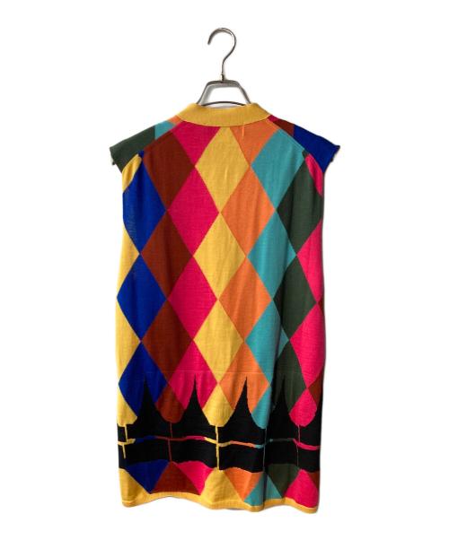 COMME des GARCONS HOMME PLUS（コムデギャルソンオムプリュス）COMME des GARCONS HOMME PLUS (コムデギャルソンオムプリュス) Argyle Vest ニットベスト イエロー サイズ:Lの古着・服飾アイテム