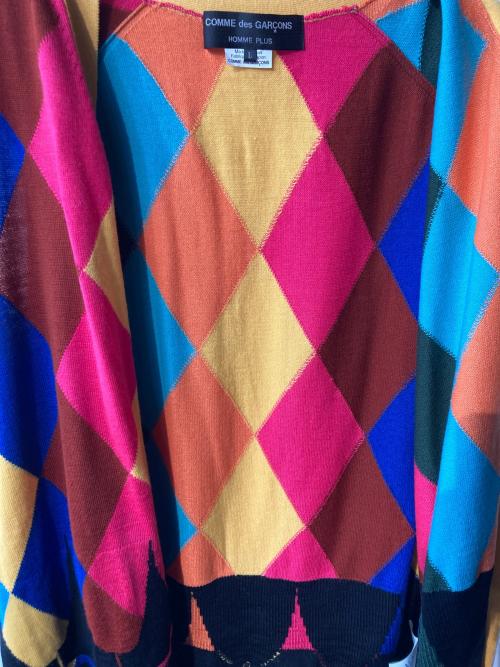 COMME des GARCONS HOMME PLUS（コムデギャルソンオムプリュス）COMME des GARCONS HOMME PLUS (コムデギャルソンオムプリュス) Argyle Vest ニットベスト イエロー サイズ:Lの古着・服飾アイテム