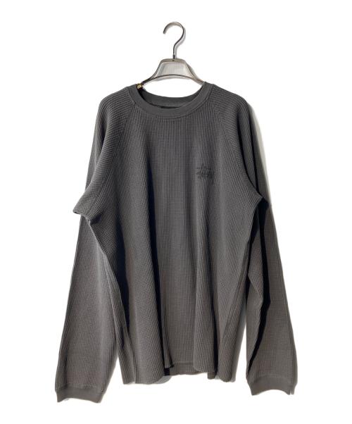 stussy（ステューシー）stussy (ステューシー) BASIC STÜSSY THERMAL カットソー グレー サイズ:L 未使用品の古着・服飾アイテム