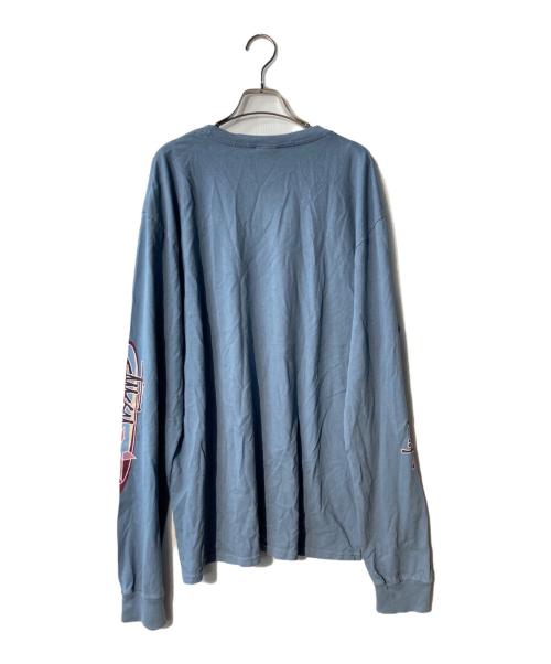 stussy（ステューシー）stussy (ステューシー) Two Star L/S Tee Pigment Dyed カットソー ブルー サイズ:Lの古着・服飾アイテム